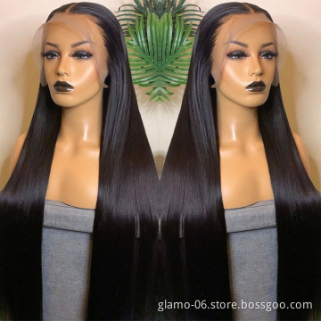 Lace Frontal Wig Vendors Wholesale Straight Transparent HD Lace Front Wigs For Black Women 100 Virgin Brazilian Human Hair Wigs